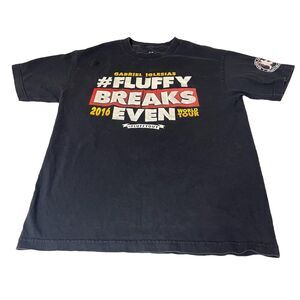 Gabriel Iglesias Fluffy Breaks Even Black Shirt 2016 World Tour Mens Size Medium